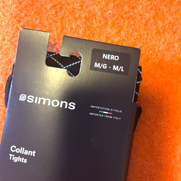 Black and white textured diagonal check tights made in Italy NWT - Picture 4 of 8